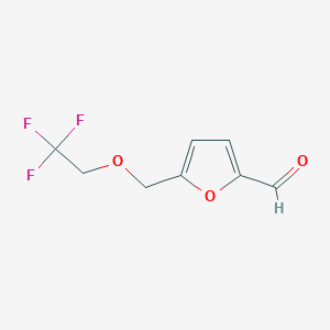 molecular formula C8H7F3O3 B2681920 5-((2,2,2-Trifluoroethoxy)methyl)furan-2-carbaldehyde CAS No. 1394022-66-2