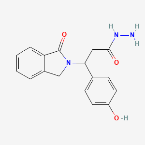 molecular formula C17H17N3O3 B2681926 3-(4-hydroxyphenyl)-3-(1-oxo-1,3-dihydro-2H-isoindol-2-yl)propanohydrazide CAS No. 478249-87-5