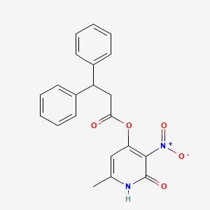 molecular formula C21H18N2O5 B2681929 (6-methyl-3-nitro-2-oxo-1H-pyridin-4-yl) 3,3-diphenylpropanoate CAS No. 868680-16-4