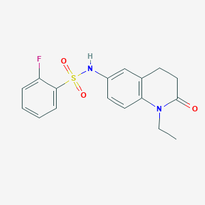 N-(1-ethyl-2-oxo-1,2,3,4-tetrahydroquinolin-6-yl)-2-fluorobenzenesulfonamide