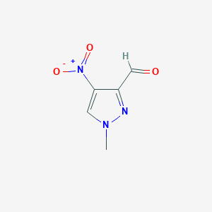 molecular formula C5H5N3O3 B2681942 1-Methyl-4-nitro-1H-pyrazole-3-carbaldehyde CAS No. 1287670-53-4