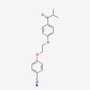 molecular formula C19H19NO3 B2681946 4-(2-(4-Isobutyrylphenoxy)ethoxy)benzonitrile CAS No. 313253-14-4