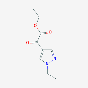 molecular formula C9H12N2O3 B2681955 ethyl 2-(1-ethyl-1H-pyrazol-4-yl)-2-oxoacetate CAS No. 1235995-82-0