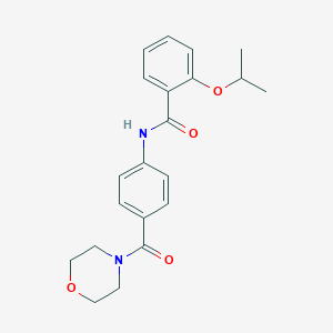 molecular formula C21H24N2O4 B268196 2-isopropoxy-N-[4-(4-morpholinylcarbonyl)phenyl]benzamide 