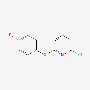 molecular formula C11H7ClFNO B2681960 2-Chloro-6-(4-fluorophenoxy)pyridine CAS No. 1090916-41-8