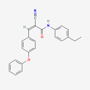(Z)-2-Cyano-N-(4-ethylphenyl)-3-(4-phenoxyphenyl)prop-2-enamide