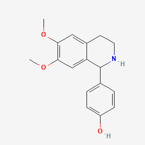 molecular formula C17H19NO3 B2681965 4-(6,7-二甲氧基-1,2,3,4-四氢异喹啉-1-基)-苯酚 CAS No. 301325-93-9