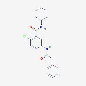 molecular formula C21H23ClN2O2 B268197 2-chloro-N-cyclohexyl-5-[(phenylacetyl)amino]benzamide 