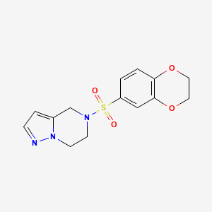 5-((2,3-Dihydrobenzo[b][1,4]dioxin-6-yl)sulfonyl)-4,5,6,7-tetrahydropyrazolo[1,5-a]pyrazine