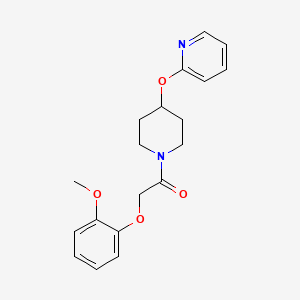 molecular formula C19H22N2O4 B2681977 2-(2-Methoxyphenoxy)-1-(4-(pyridin-2-yloxy)piperidin-1-yl)ethanone CAS No. 1428355-62-7