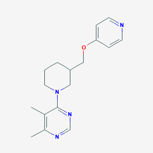 molecular formula C17H22N4O B2681987 4,5-Dimethyl-6-[3-(pyridin-4-yloxymethyl)piperidin-1-yl]pyrimidine CAS No. 2380170-95-4