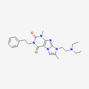 8-(2-(diethylamino)ethyl)-1,7-dimethyl-3-phenethyl-1H-imidazo[2,1-f]purine-2,4(3H,8H)-dione