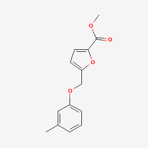 molecular formula C14H14O4 B2681989 Methyl 5-[(3-methylphenoxy)methyl]furan-2-carboxylate CAS No. 438221-07-9