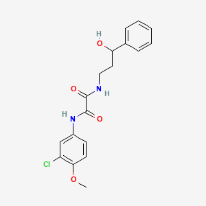 molecular formula C18H19ClN2O4 B2681992 N1-(3-chloro-4-methoxyphenyl)-N2-(3-hydroxy-3-phenylpropyl)oxalamide CAS No. 1396761-64-0