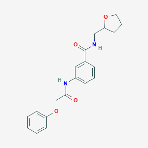molecular formula C20H22N2O4 B268200 3-[(phenoxyacetyl)amino]-N-(tetrahydro-2-furanylmethyl)benzamide 