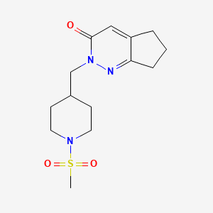 2-[(1-methanesulfonylpiperidin-4-yl)methyl]-2H,3H,5H,6H,7H-cyclopenta[c]pyridazin-3-one