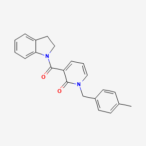 molecular formula C22H20N2O2 B2682014 3-(indoline-1-carbonyl)-1-(4-methylbenzyl)pyridin-2(1H)-one CAS No. 899991-62-9
