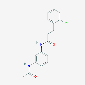 molecular formula C17H17ClN2O2 B268203 N-[3-(acetylamino)phenyl]-3-(2-chlorophenyl)propanamide 