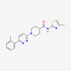 N-(4-methylthiazol-2-yl)-1-(6-(o-tolyl)pyridazin-3-yl)piperidine-4-carboxamide