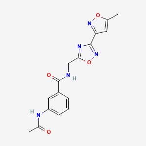 3-acetamido-N-((3-(5-methylisoxazol-3-yl)-1,2,4-oxadiazol-5-yl)methyl)benzamide