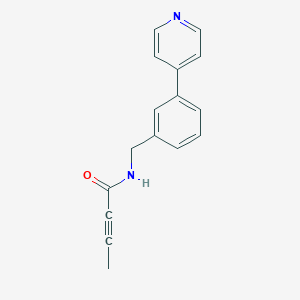 N-[(3-Pyridin-4-ylphenyl)methyl]but-2-ynamide