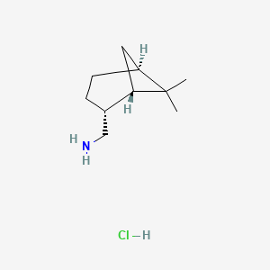 molecular formula C10H20ClN B2682045 [(1S,2R,5S)-6,6-Dimethyl-2-bicyclo[3.1.1]heptanyl]methanamine;hydrochloride CAS No. 119199-12-1