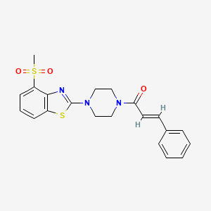 (E)-1-(4-(4-(methylsulfonyl)benzo[d]thiazol-2-yl)piperazin-1-yl)-3-phenylprop-2-en-1-one