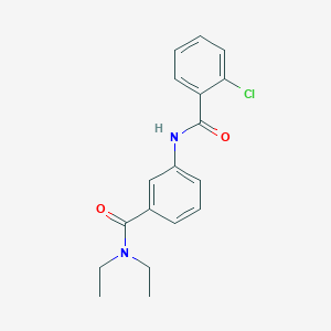 molecular formula C18H19ClN2O2 B268205 2-chloro-N-{3-[(diethylamino)carbonyl]phenyl}benzamide 