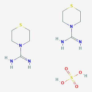 molecular formula C10H24N6O4S3 B2682050 硫吗啉-4-甲酰胺盐酸盐 CAS No. 200401-79-2