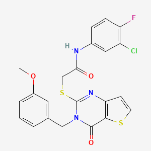 N-(3-chloro-4-fluorophenyl)-2-{[3-(3-methoxybenzyl)-4-oxo-3,4-dihydrothieno[3,2-d]pyrimidin-2-yl]sulfanyl}acetamide