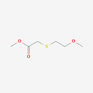 molecular formula C6H12O3S B2682057 Acetic acid, 2-[(2-methoxyethyl)thio]-, methyl ester CAS No. 627902-35-6