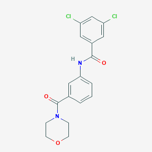 molecular formula C18H16Cl2N2O3 B268206 3,5-dichloro-N-[3-(4-morpholinylcarbonyl)phenyl]benzamide 