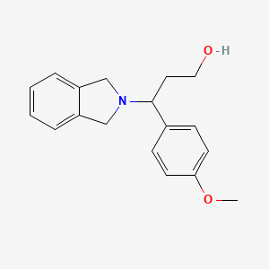 molecular formula C18H21NO2 B2682063 3-(1,3-dihydro-2H-isoindol-2-yl)-3-(4-methoxyphenyl)-1-propanol CAS No. 860644-63-9