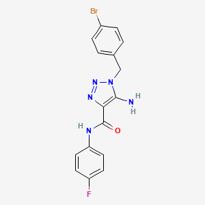 molecular formula C16H13BrFN5O B2682064 5-amino-1-(4-bromobenzyl)-N-(4-fluorophenyl)-1H-1,2,3-triazole-4-carboxamide CAS No. 899973-35-4