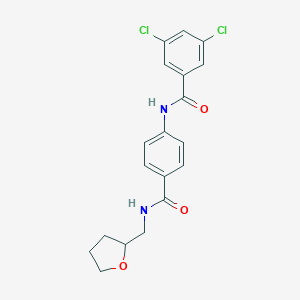 molecular formula C19H18Cl2N2O3 B268207 3,5-dichloro-N-(4-{[(tetrahydro-2-furanylmethyl)amino]carbonyl}phenyl)benzamide 