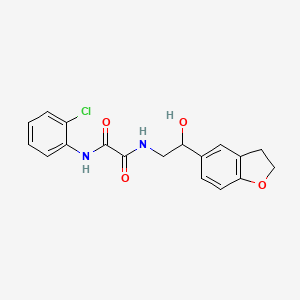 molecular formula C18H17ClN2O4 B2682073 N1-(2-chlorophenyl)-N2-(2-(2,3-dihydrobenzofuran-5-yl)-2-hydroxyethyl)oxalamide CAS No. 1421465-92-0