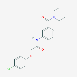 molecular formula C19H21ClN2O3 B268208 3-{[(4-chlorophenoxy)acetyl]amino}-N,N-diethylbenzamide 