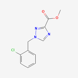 molecular formula C11H10ClN3O2 B2682081 甲基1-[(2-氯苯基)甲基]-1H-1,2,4-三唑-3-羧酸乙酯 CAS No. 1403670-77-8