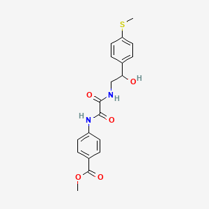 molecular formula C19H20N2O5S B2682085 甲酸4-(2-((2-羟基-2-(4-(甲硫基)苯基)乙基)氨基)-2-氧代乙酰胺基)苯甲酸甲酯 CAS No. 1448066-10-1