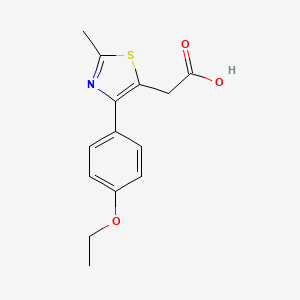 molecular formula C14H15NO3S B2682094 [4-(4-Ethoxyphenyl)-2-methyl-1,3-thiazol-5-yl]acetic acid CAS No. 675856-54-9