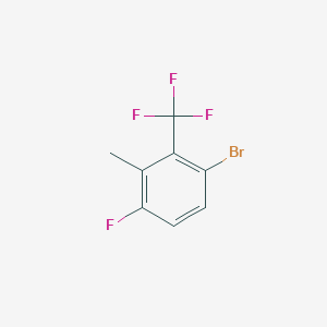 molecular formula C8H5BrF4 B2682098 1-Bromo-4-fluoro-3-methyl-2-(trifluoromethyl)benzene CAS No. 2167351-45-1