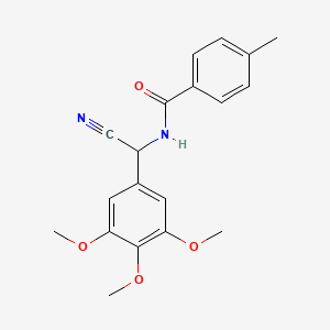 molecular formula C19H20N2O4 B2682099 N-[cyano(3,4,5-trimethoxyphenyl)methyl]-4-methylbenzamide CAS No. 1311917-38-0