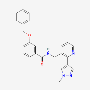 3-(benzyloxy)-N-((2-(1-methyl-1H-pyrazol-4-yl)pyridin-3-yl)methyl)benzamide