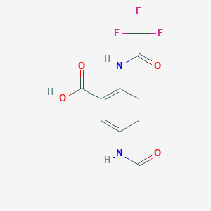 molecular formula C11H9F3N2O4 B2682117 5-乙酰氨基-2-(三氟乙酰氨基)苯甲酸 CAS No. 1098397-49-9