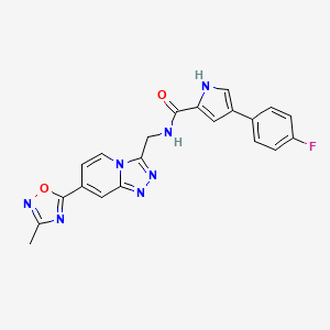 4-(4-fluorophenyl)-N-((7-(3-methyl-1,2,4-oxadiazol-5-yl)-[1,2,4]triazolo[4,3-a]pyridin-3-yl)methyl)-1H-pyrrole-2-carboxamide