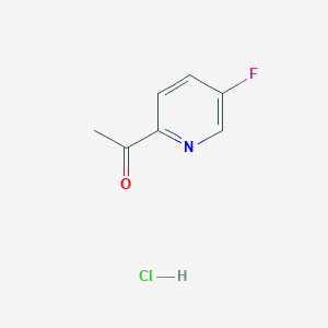 molecular formula C7H7ClFNO B2682121 1-(5-Fluoropyridin-2-yl)ethanone;hydrochloride CAS No. 1354940-77-4