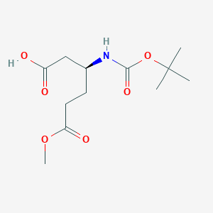 (3S)-3-{[(tert-butoxy)carbonyl]amino}-6-methoxy-6-oxohexanoic acid