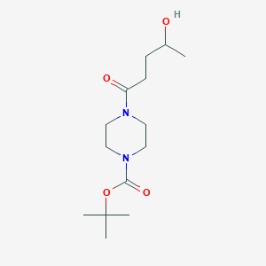 molecular formula C14H26N2O4 B2682124 叔丁基-4-(4-羟基戊酰基)哌嗪-1-羧酸酯 CAS No. 2109376-16-9