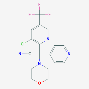 2-[3-Chloro-5-(trifluoromethyl)-2-pyridinyl]-2-morpholino-2-(4-pyridinyl)acetonitrile