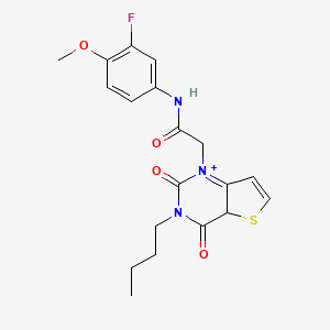 molecular formula C19H20FN3O4S B2682128 2-{3-butyl-2,4-dioxo-1H,2H,3H,4H-thieno[3,2-d]pyrimidin-1-yl}-N-(3-fluoro-4-methoxyphenyl)acetamide CAS No. 1252911-45-7